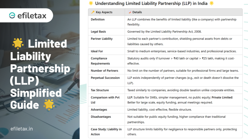 Here's a simplified and engaging guide for understanding LLPs in India, presented in a table format to highlight the key elements.