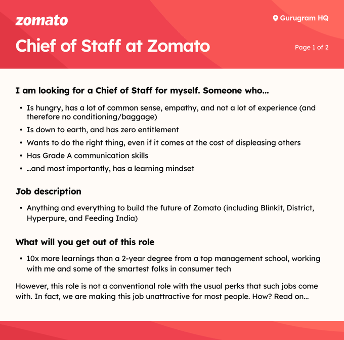 Chief of Staff offer 1/2