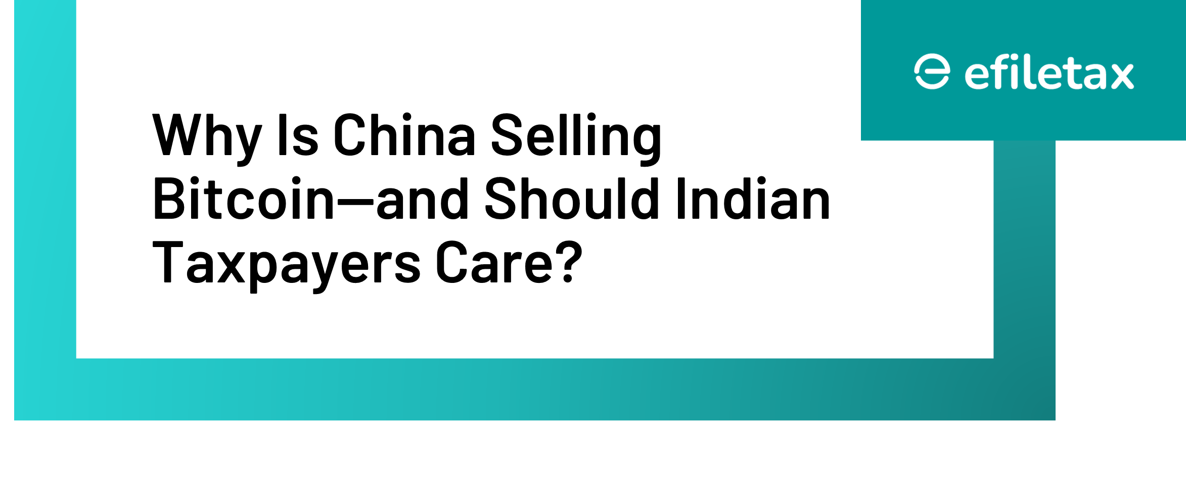 China Bitcoin Sale: What It Means for Indian Tax Law