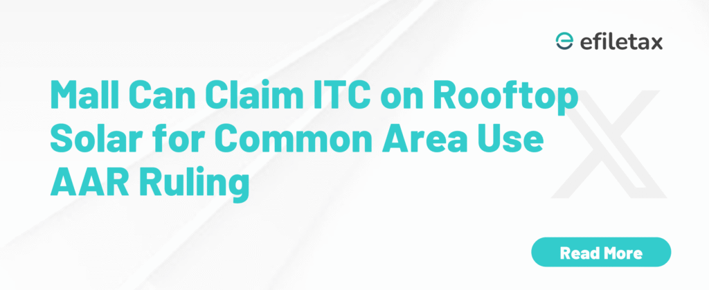 Mall Can Claim ITC on Rooftop Solar for Common Area Use: AAR Ruling