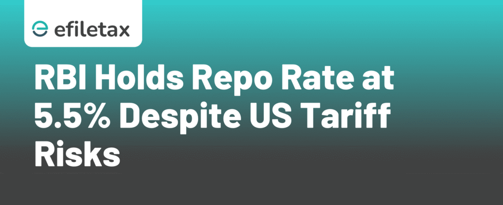 RBI Holds Repo Rate at 5.5% Despite US Tariff Risks